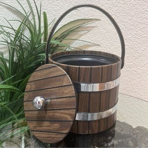 🥶Vintage🥶 Made In USA Elmar Mfg. Vinyl Wrapped Ice Bucket With Lid